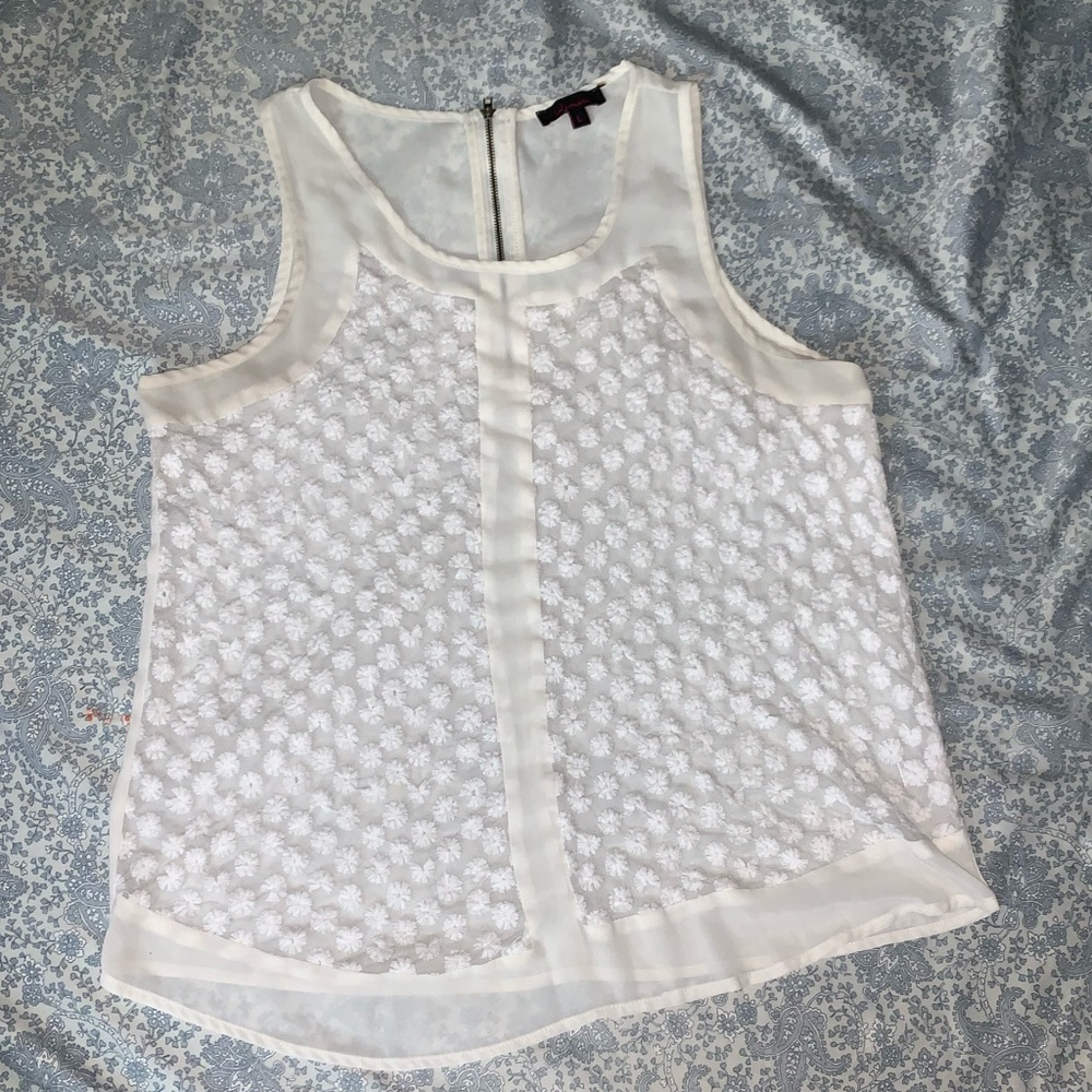 Large white shirt with flowers